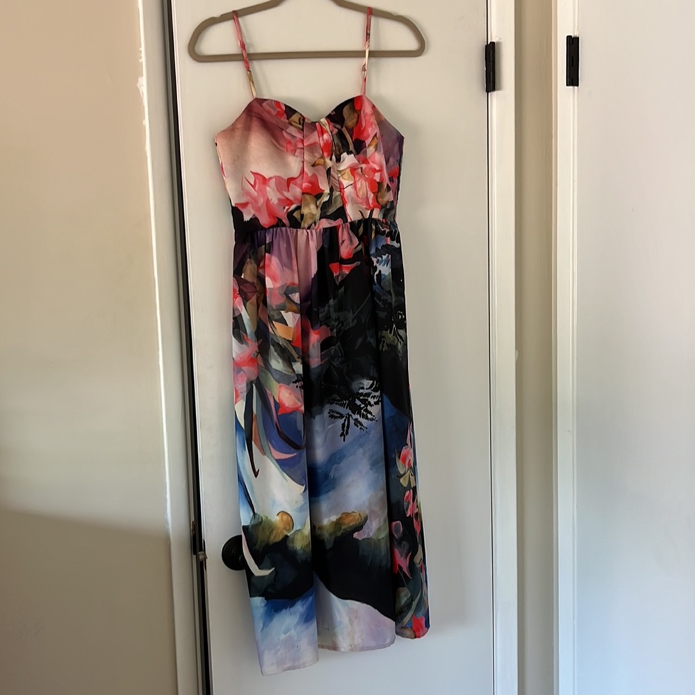 Anthropologie Corey Lynn Calter Floral Midi Dress Size 2